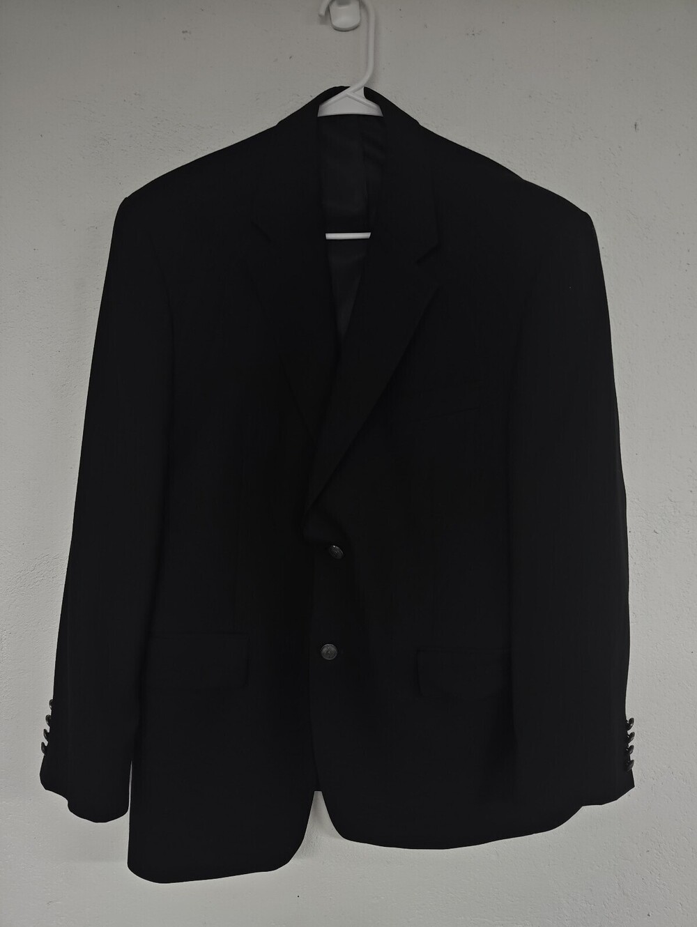 Ralph Ralph Lauren Men’s 42S Black 100% Wool Blazer Crest Buttons Sport Coat